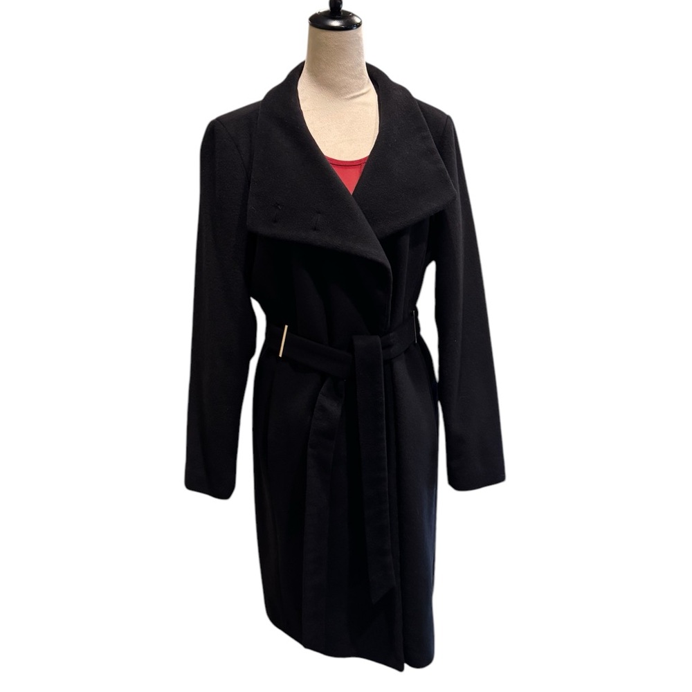 Michael Kors Black Belted Long Coat